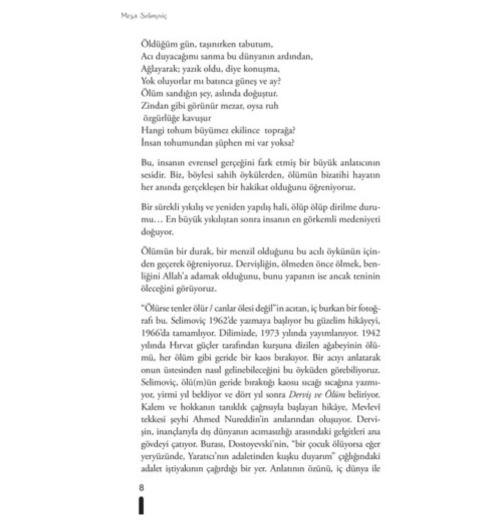 Derviş Ve Ölüm - Meşa Selimoviç - Timaş