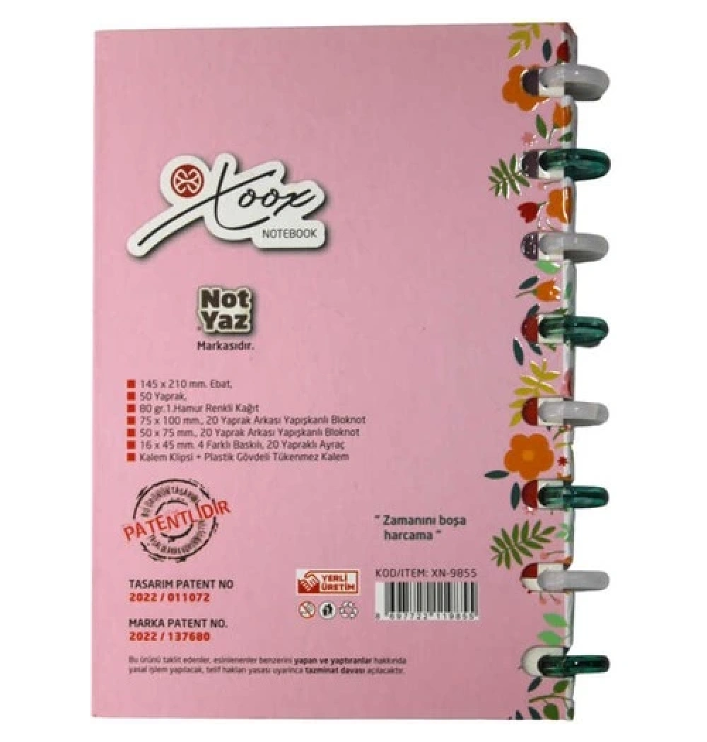 Xoox A5 Notebook Defter Xn-9855  Notyaz