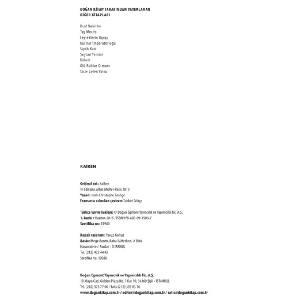 Kaiken / Jean-C. Grange    Doğan Kitap
