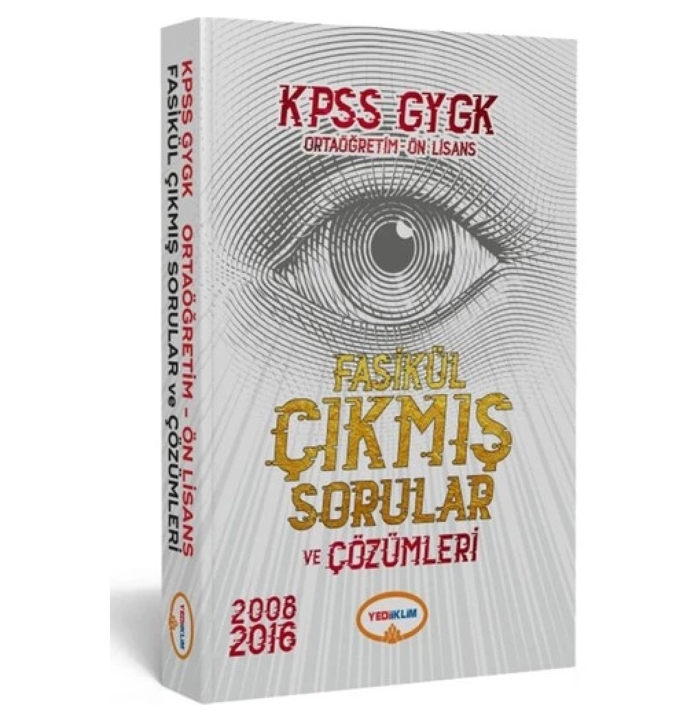 Kpss Gy Gk Ortaöğretim Önlisans 2008-2016 Çıkmış Sorular