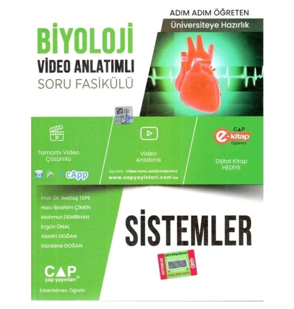 Çap Tyt Ayt Biyoloji Sistemler Video Anlatımlı Soru Fasikülü