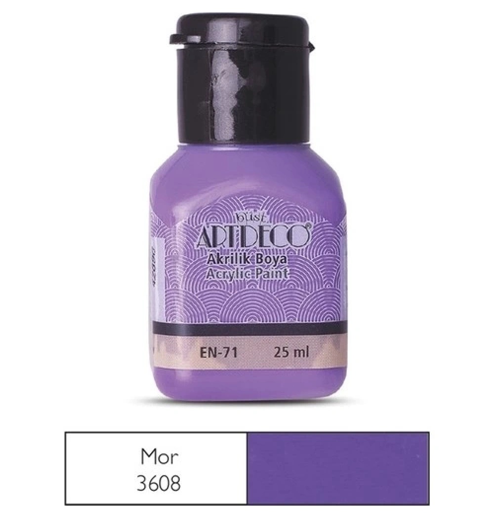 Lisans Artdeco Akrilik Boya 25 Ml Mor Lv-Y-070A-3608