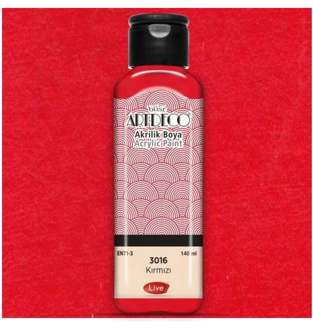 Lisans Artdeco Akrilik Boya 140 Ml Kırmızı Lv-Y-070R-3016