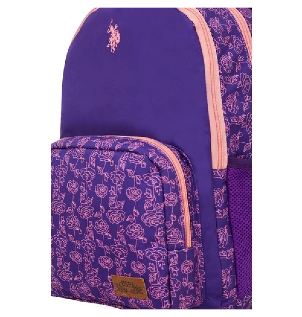 U.S. Polo Mor Çiçekli Sırt Çantası PLÇAN22148