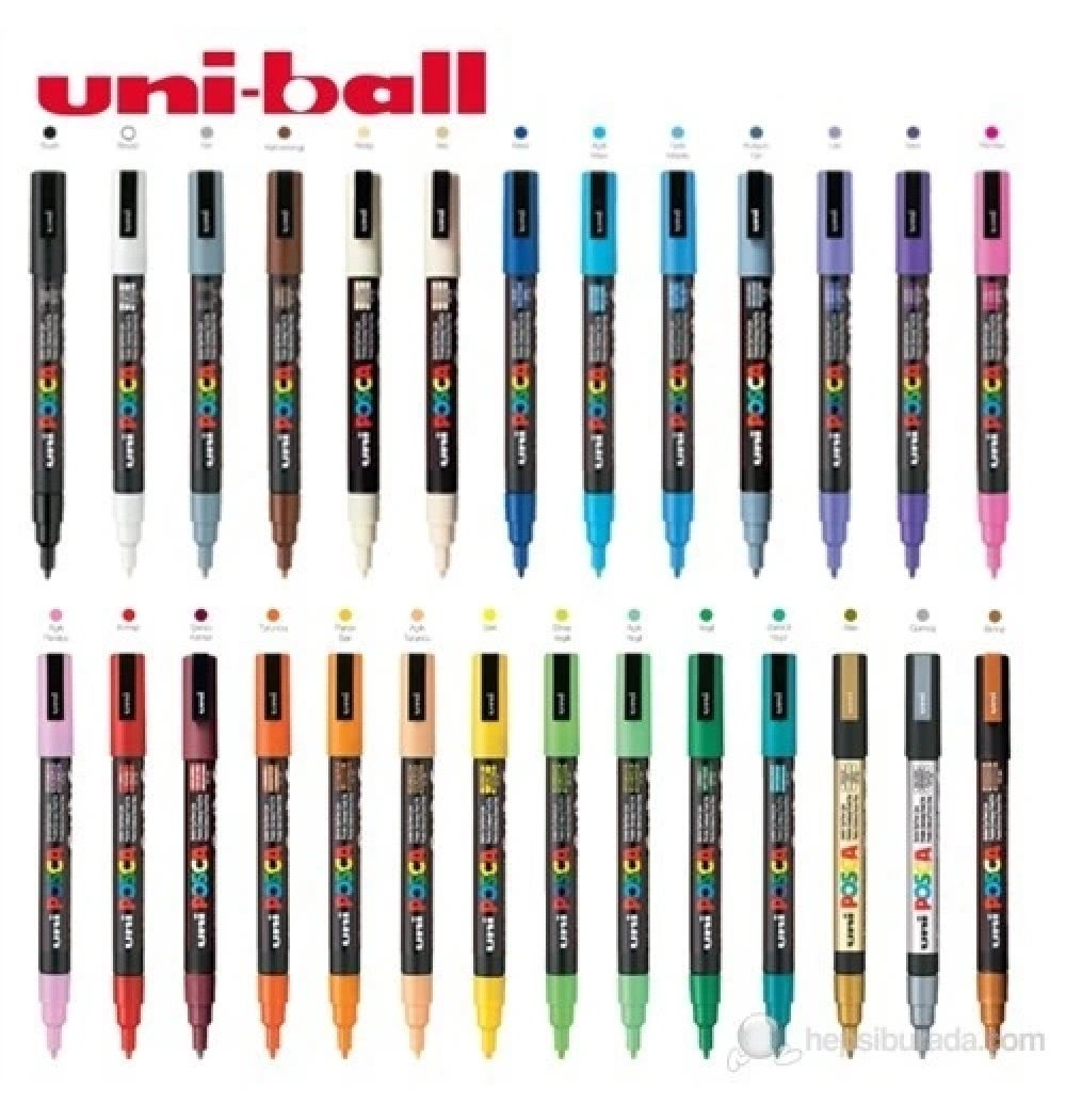 Uni Posca 0.9-1.3Su Bazlı Poster Markörü A.Turuncu Pc-3M