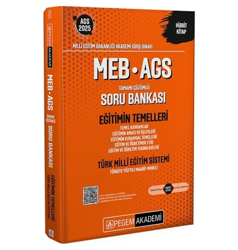 Pegem 2025 Meb Ags Eğitim Bilimleri Çözümlü Soru Bankası Hibrit Kitap