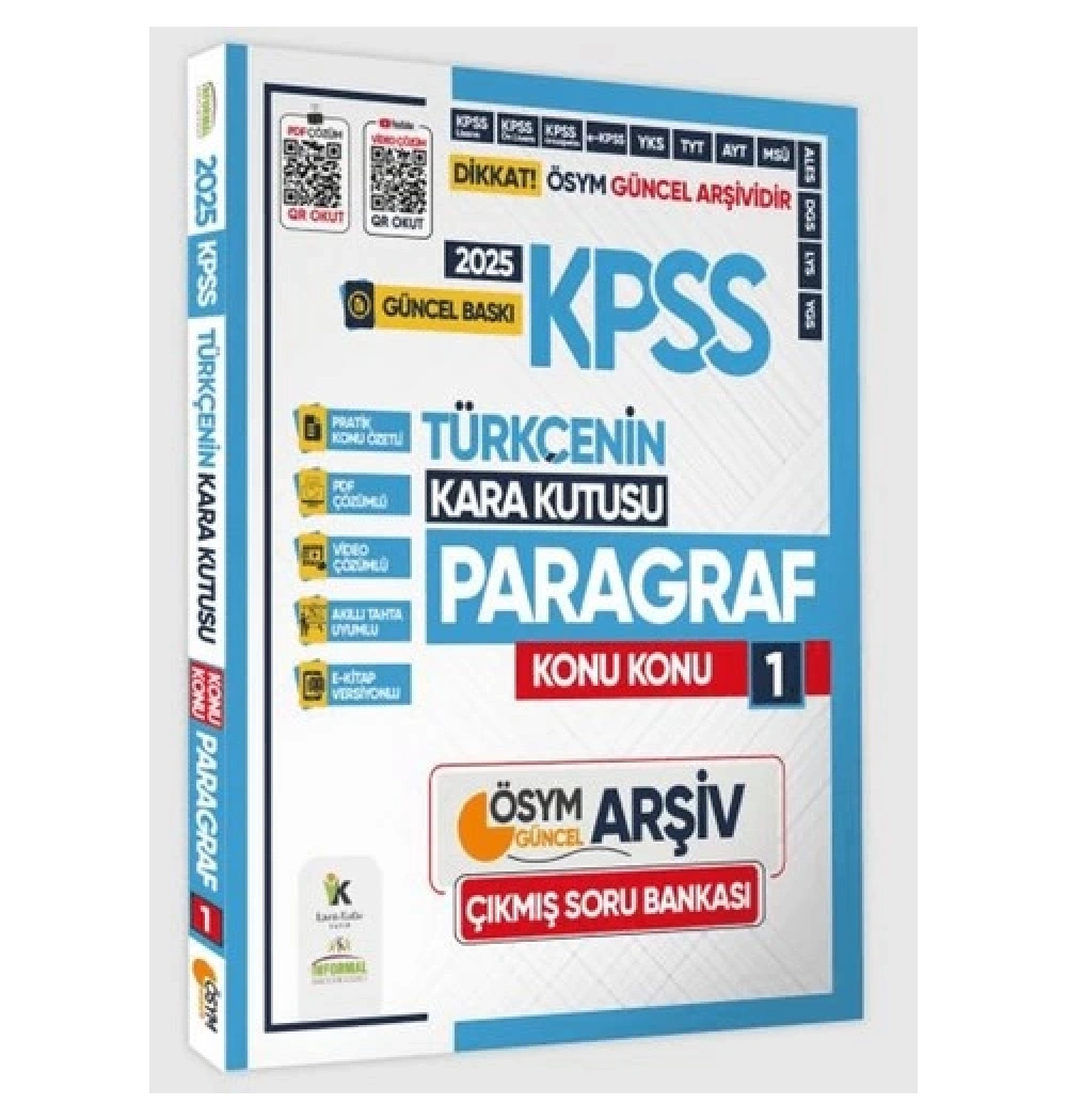 İnformal Kpss 2025 Türkçenin Karakutusu Paragraf Konu Özetli Çıkmış Soru Bankası