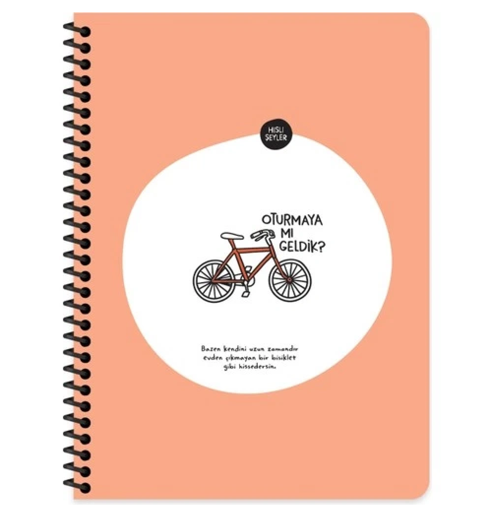 Keskin Color Hisli Şeyler 16.5 * 22,5 80Yp.Çizgili Spiralli Stickerli Defter - Oturmaya M