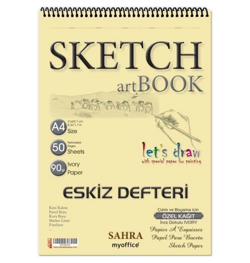 Doru Folıx Sahra Spiralli A4 Bloknot 90 Gr Ivory Kağıt Flx-820322
