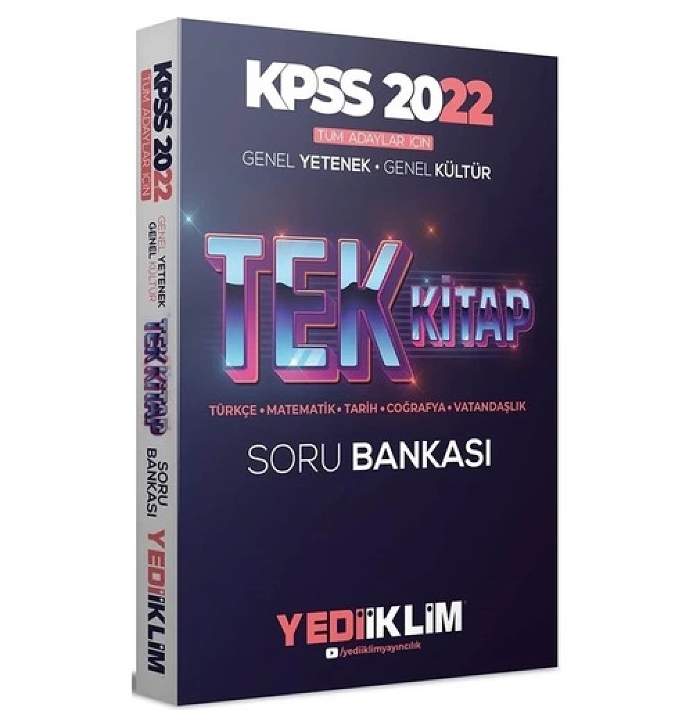 Kpss 2022 Gy Gk Tüm Dersler Tek Kitap Soru Bankası  Yediiklim
