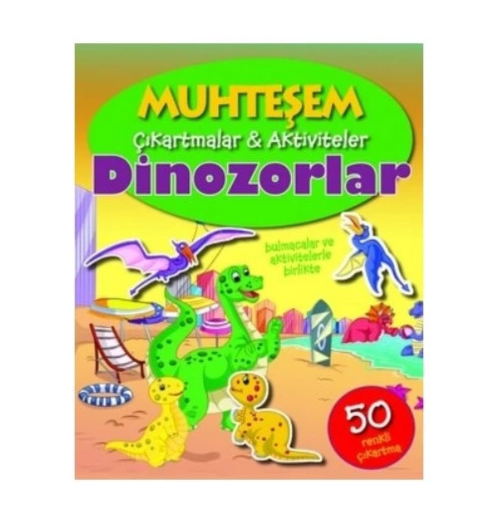 Muhteşem Çikartmalar Aktiviteler Dinozorlar Parıltı