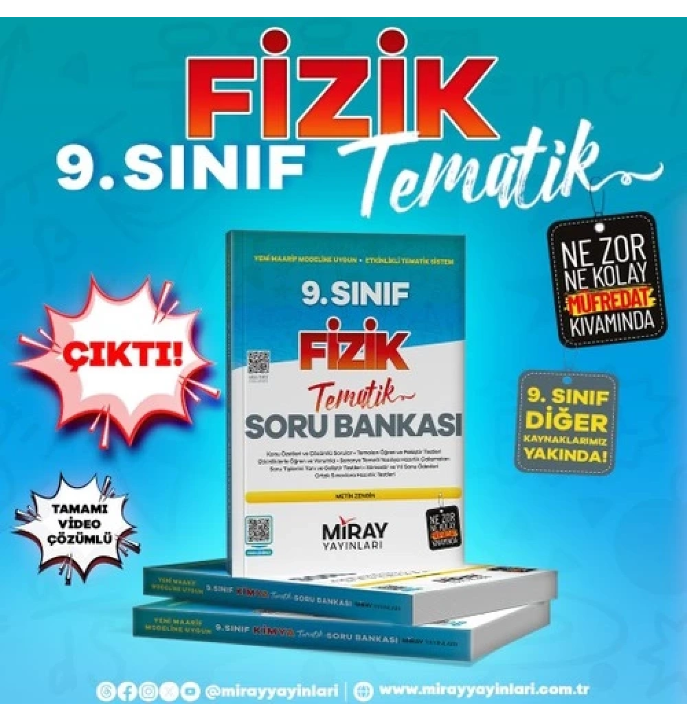 Miray 9.Sınıf Fizik Tematik Soru Bankası