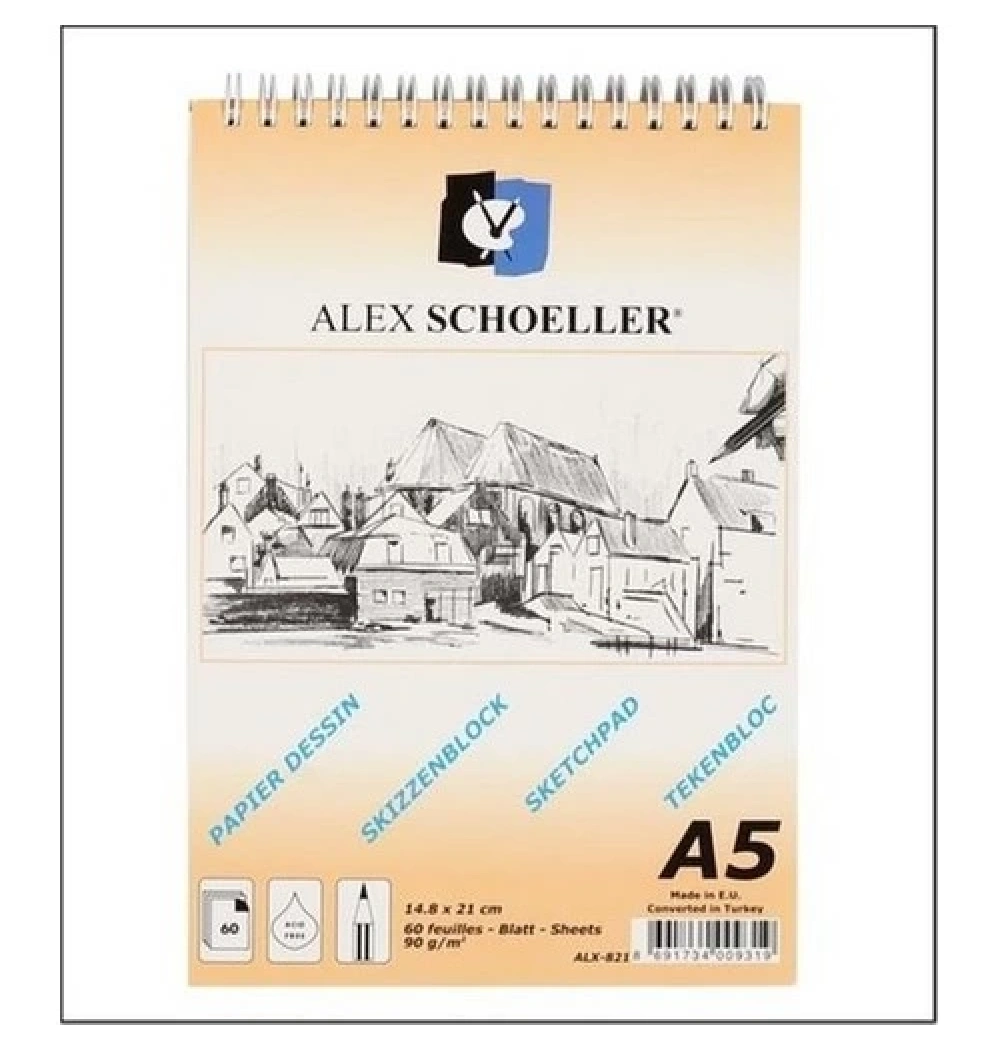 Alex Spr Eski̇Z Blok 90Gr A5 60Yp