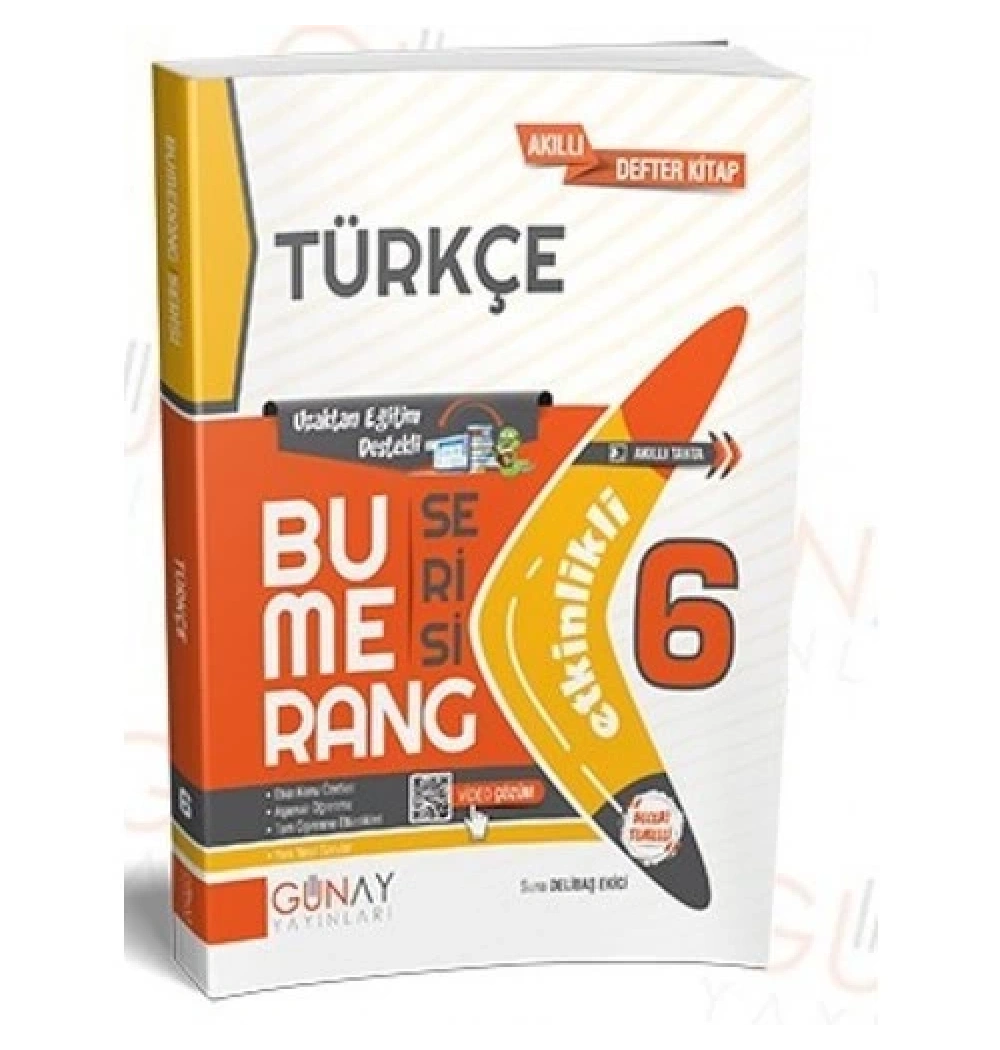 Günay 6.Sınıf Türkçe Akıllı Defter Kitap