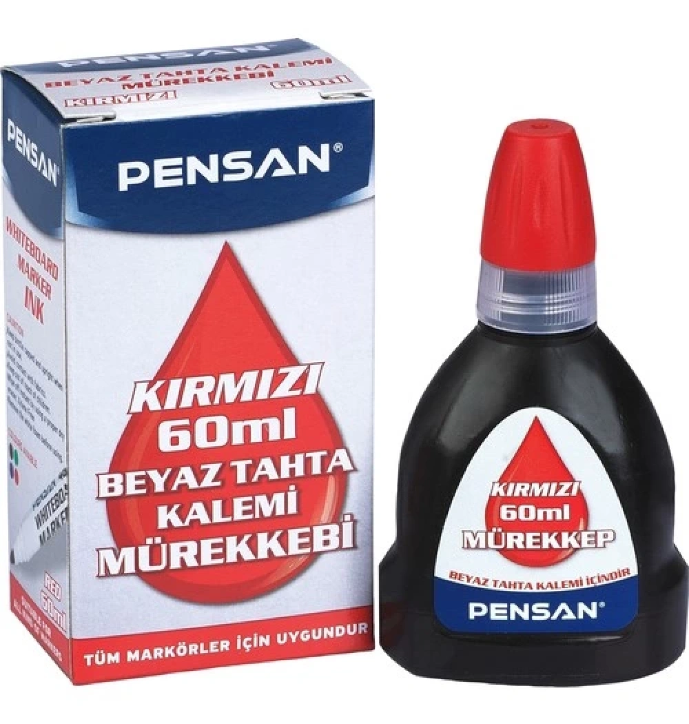 Pensan 4004 Kirmizi Tahta Kalem Mürekkebi 60 Ml