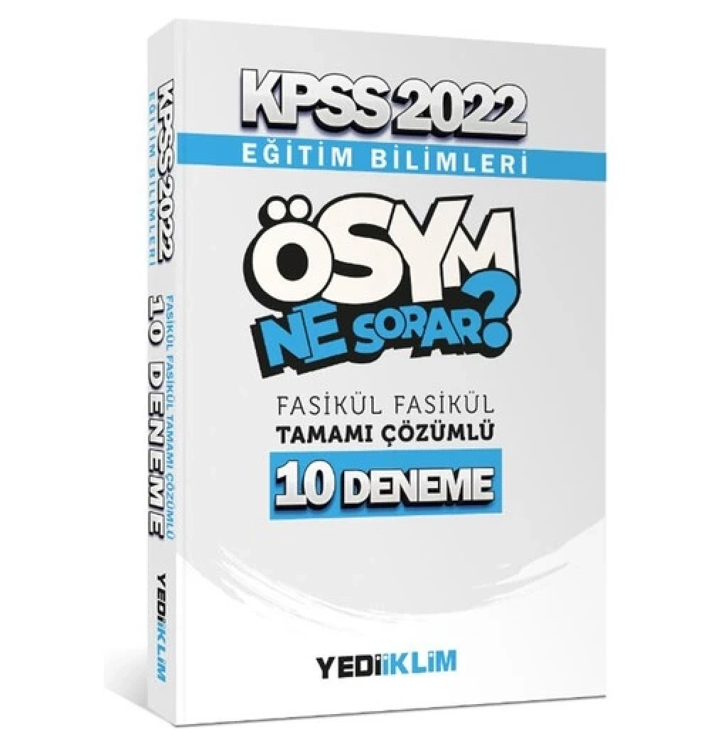 Kpss 2022 Eğitim Bilimleri 10 Çözümlü Deneme  Yediiklim