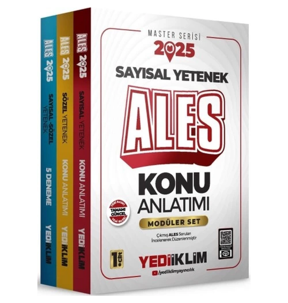 2025 Ales  Sayısal Sözel 3 Lü Konu Anlatım Modüler Set  Yediiklim