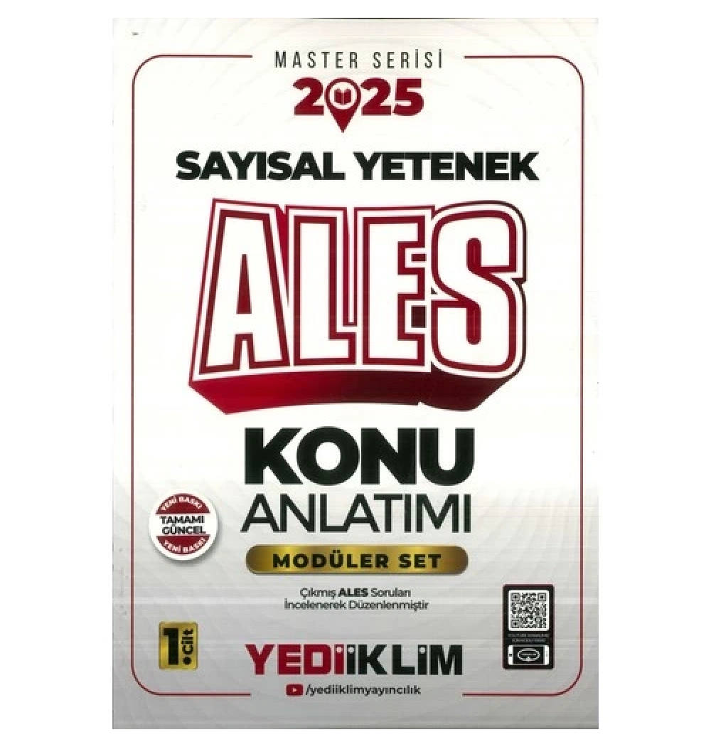 2025 Ales  Sayısal Sözel 3 Lü Konu Anlatım Modüler Set  Yediiklim