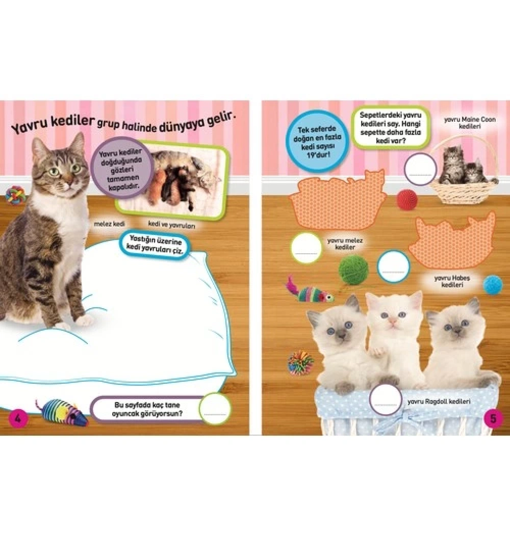 Yavru Hayvanlar Çıkartmalı Faaliyet Kitabı  Beta Kıds