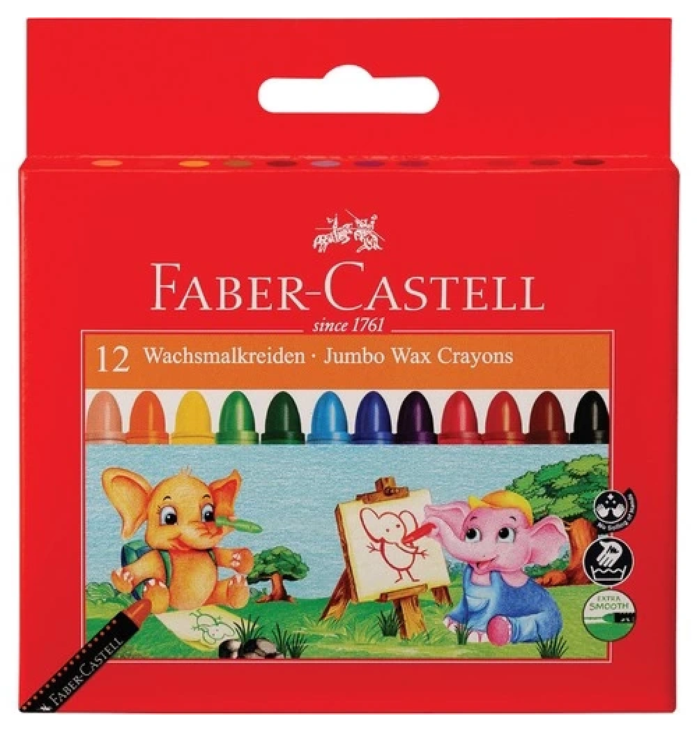 Faber Silinebilir Mum Boya 12 Renk 5281120040