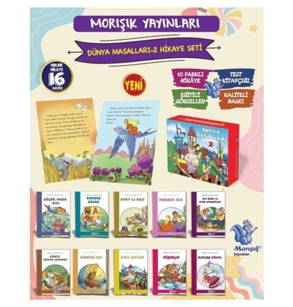 Dünya Masalları 2 Dizisi 1.Sınıflara 10 Kitap Morışık