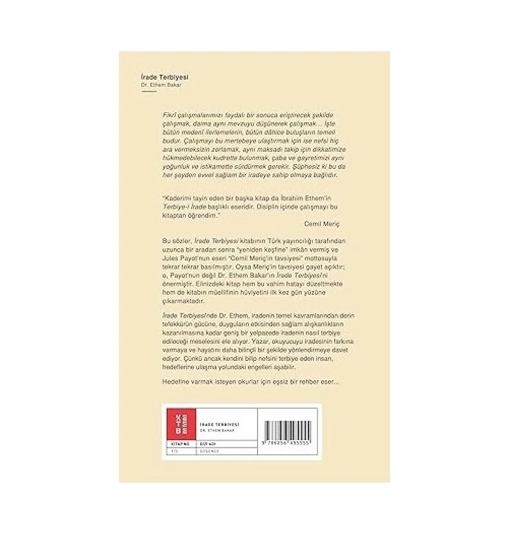 İrade Terbiyesi Ethem Bakar Ketebe Yayın