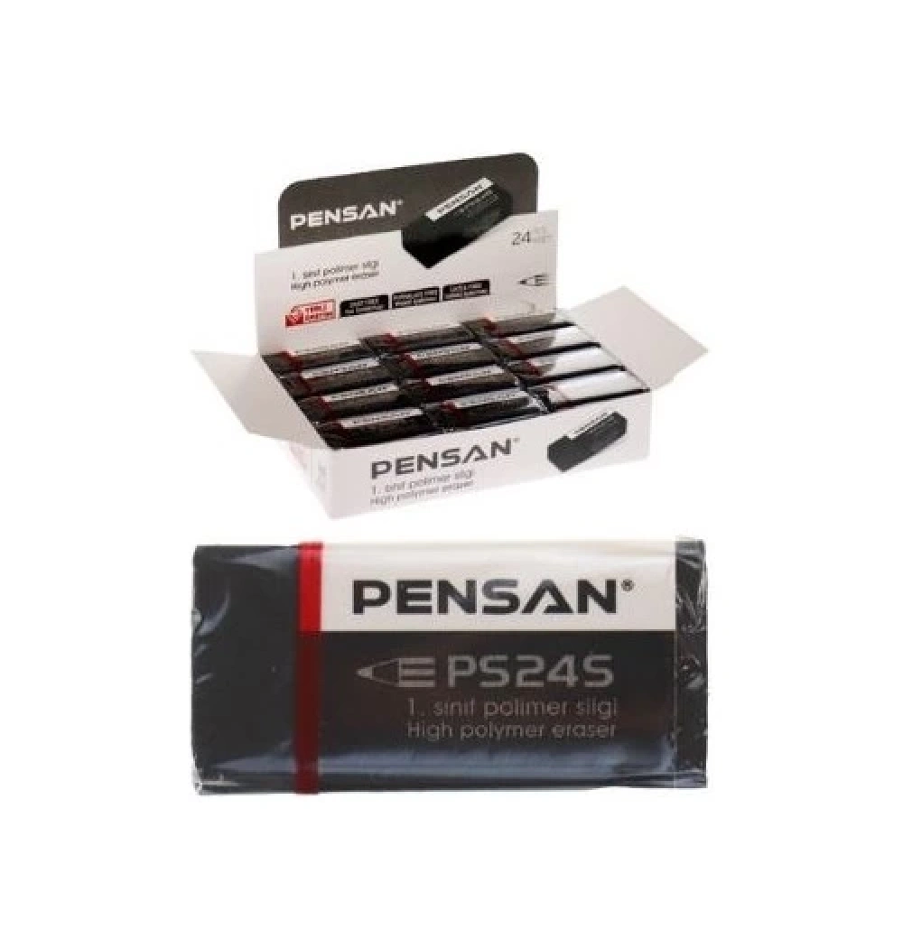 Pensan Pss-24s Siyah Silgi (24 Lü) Yeni Ürün