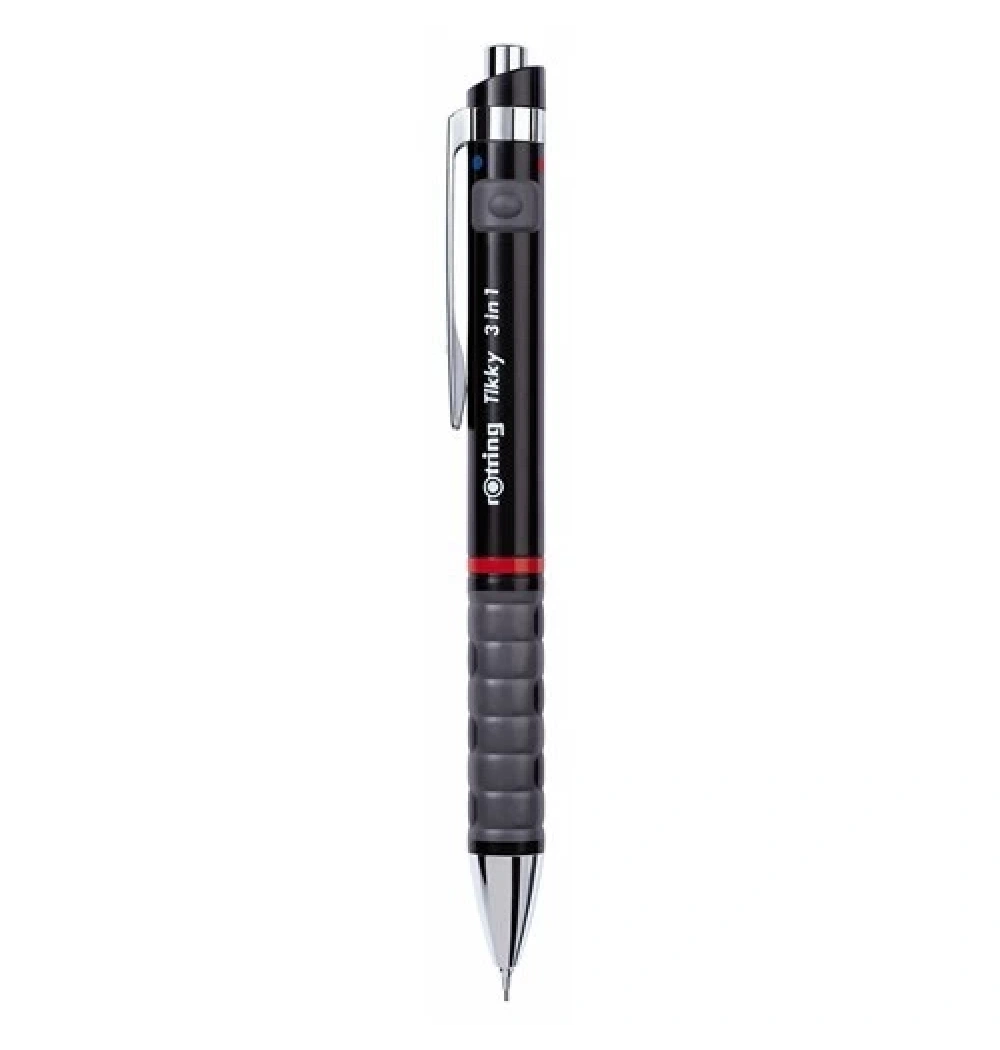 Rotring Tıkky 3İn1 Çok Fonksiyonlu Kalem Versatil + Kırmızı Mavi Tükenmez Kalem