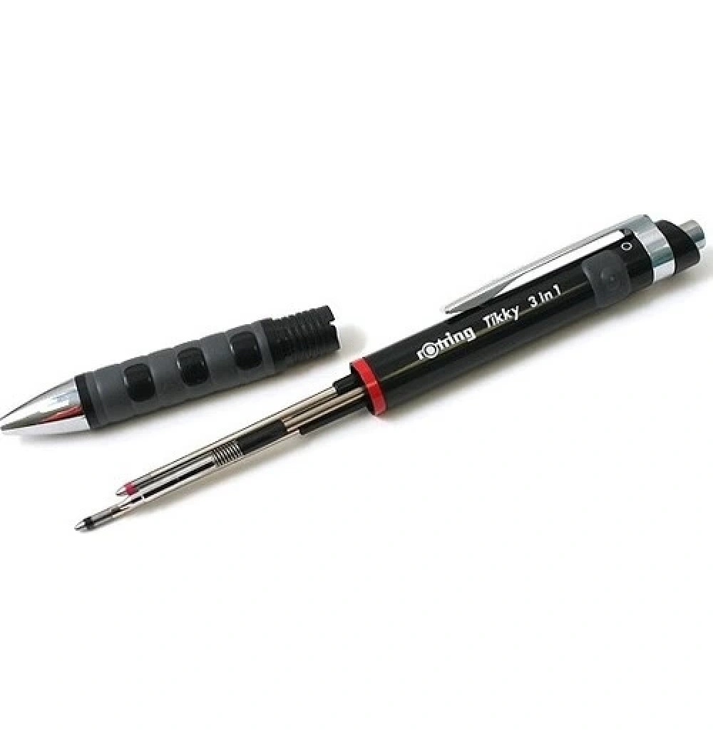 Rotring Tıkky 3İn1 Çok Fonksiyonlu Kalem Versatil + Kırmızı Mavi Tükenmez Kalem