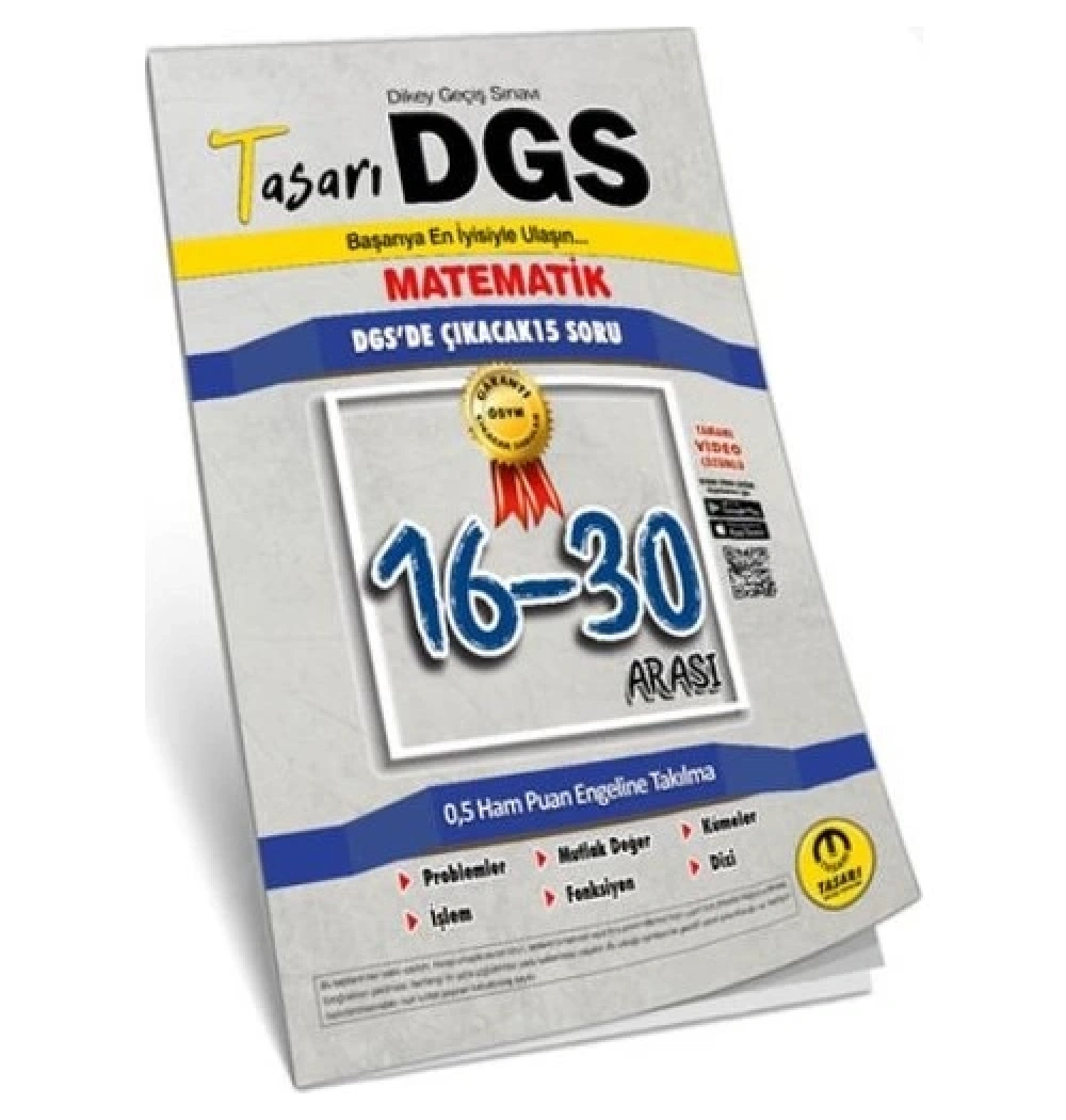 Tasarı Dgs Matematik 16-30 Arası Çözümlü Sorular