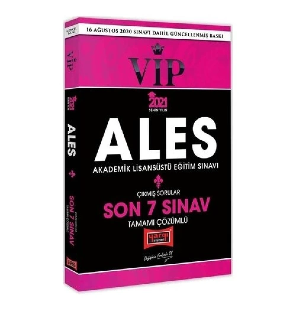 Yargı Ales 2021 Vip Son 7 Yıl Çıkmış Çözümlü Sorular