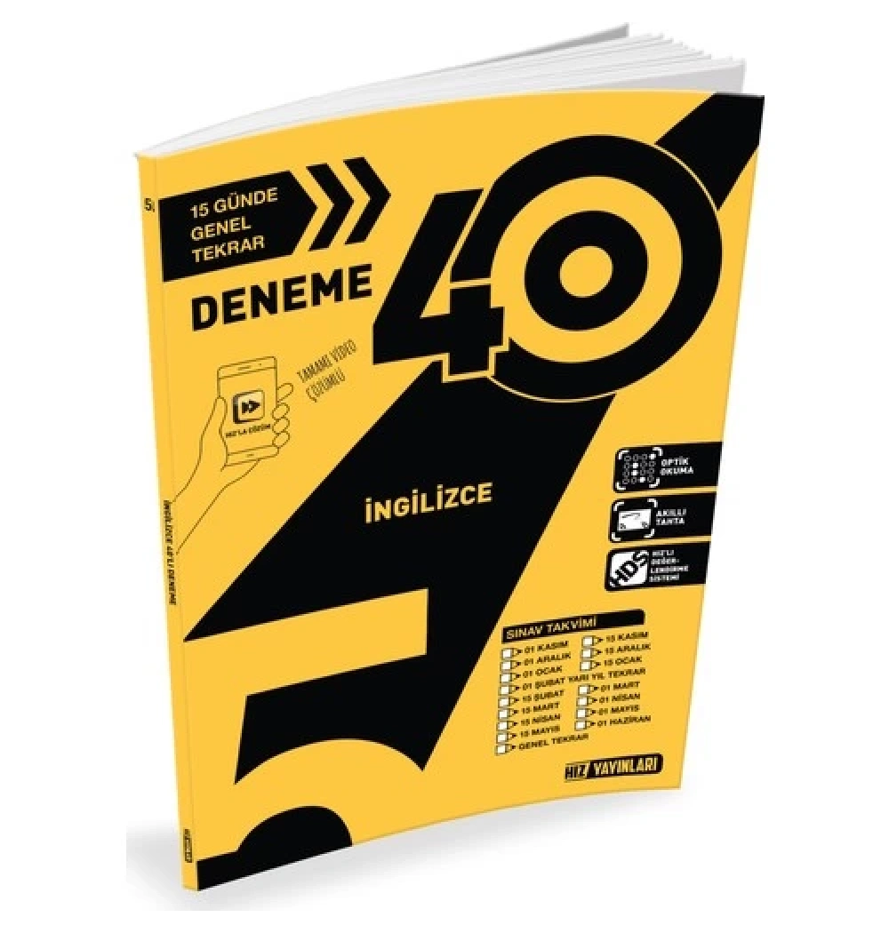 Hız 5.Sınıf İngilizce 40 Deneme
