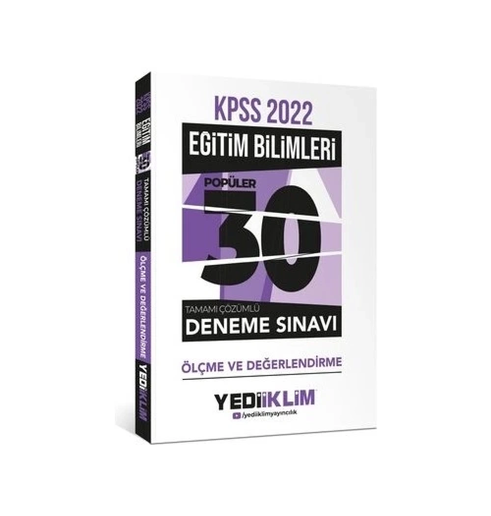 Kpss 2022 Eğitim Bilimleri Ölçme Değerlendir Me 30 Deneme  Yediiklim