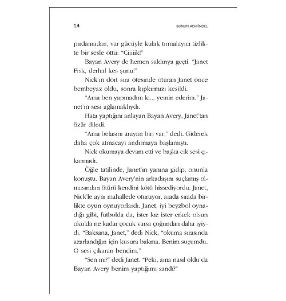 Bunun Adı Findel Andrew Clements Günışığı