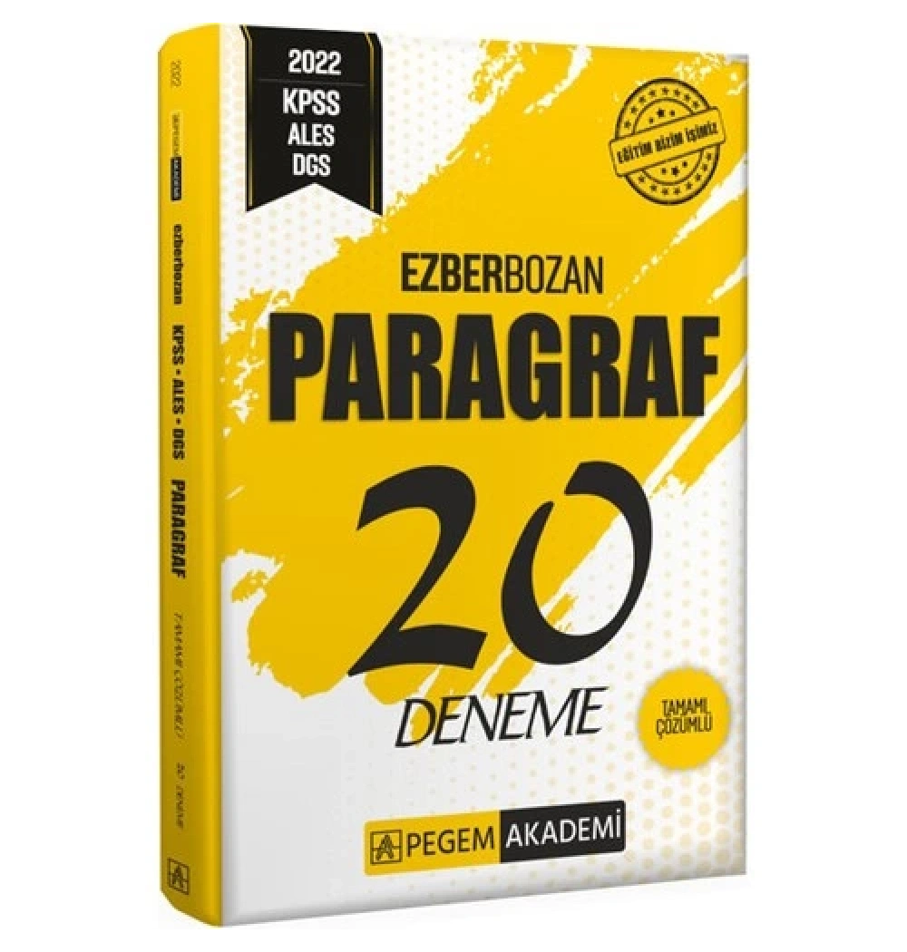 Pegem 2022 Kpss Ales Dgs Paragraf 20 Deneme