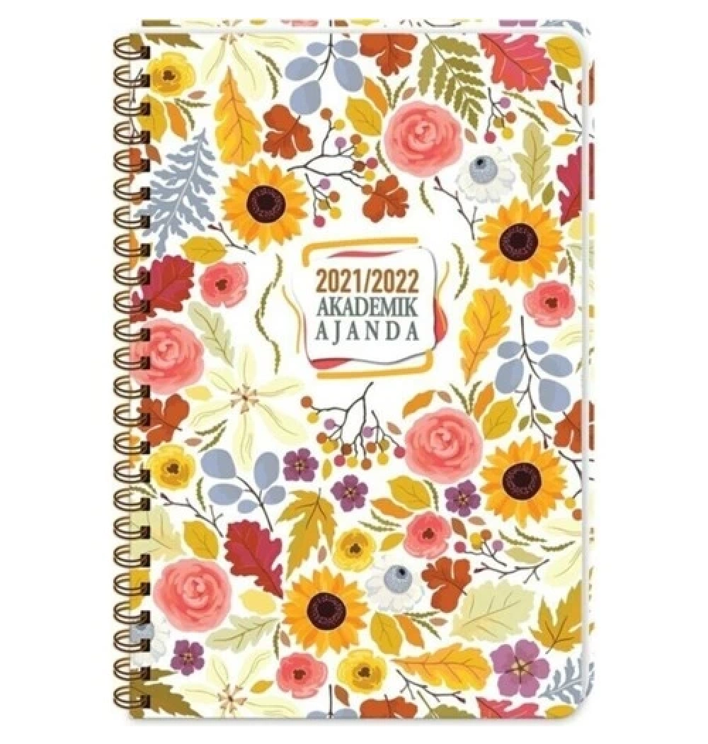 Keskin Color 17X24 Spiralli Akademik Ajanda - Sunflower