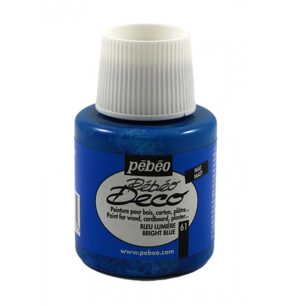 Pebeo 205- 61 110Ml Deco Mat Ahşap Boyası Parlak Mavi