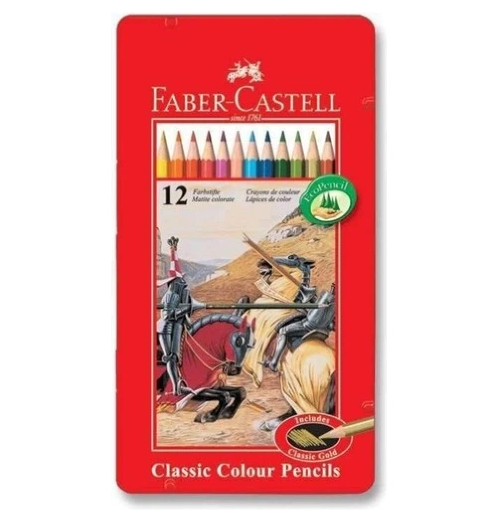 Faber Metal Kutu Boya Kalemi 12 Renk 5170115844