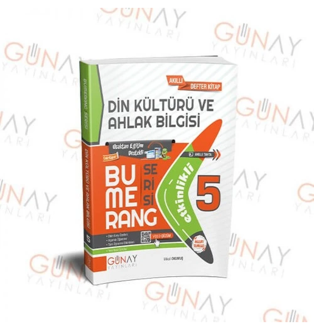 Günay 5.Sınıf Bumerang Din Kültürü Etkinlikli Akıllı Defter Kitap