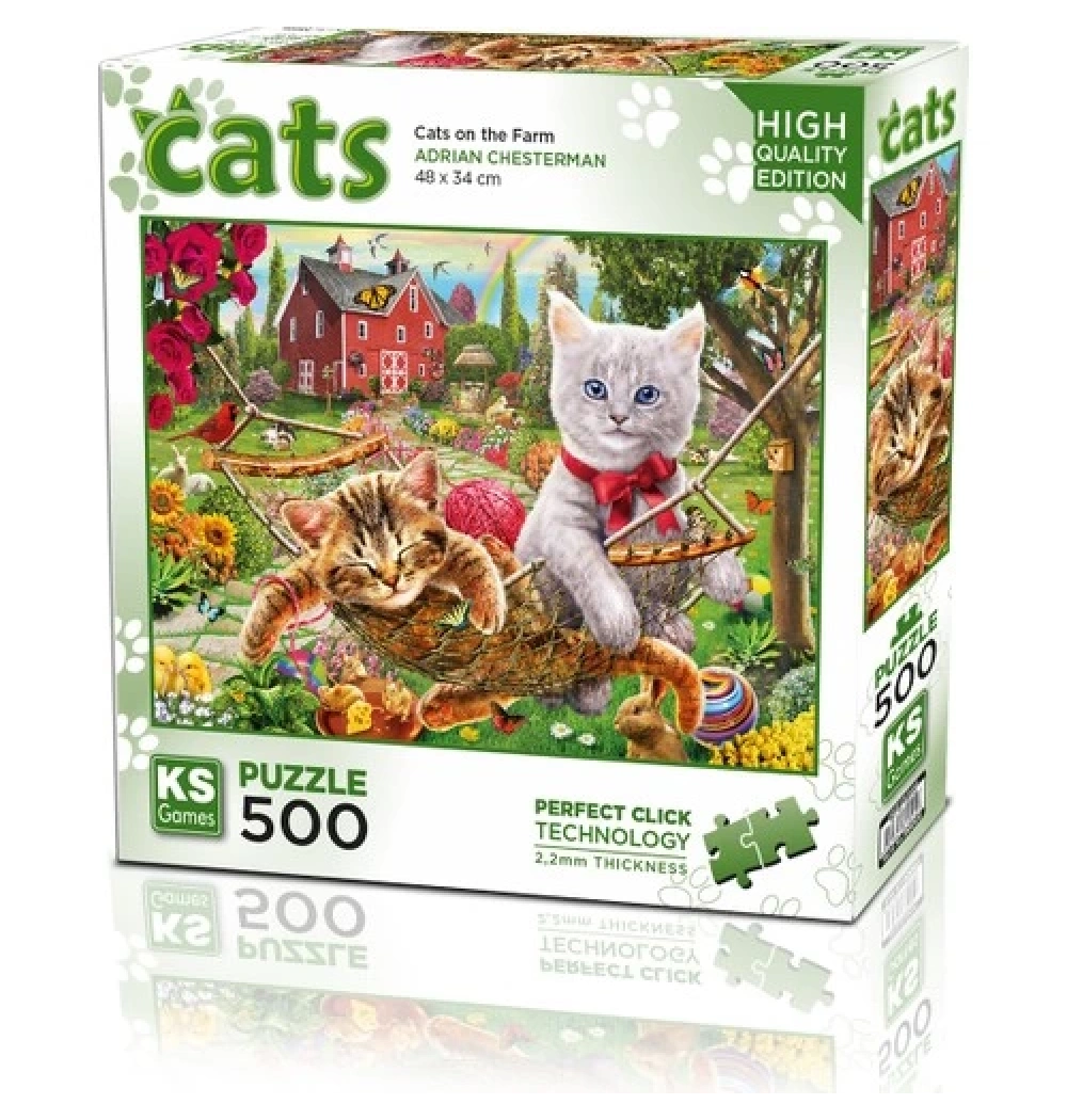 Ks Games Puzzle 500 Parça Cats On The Farm 20043