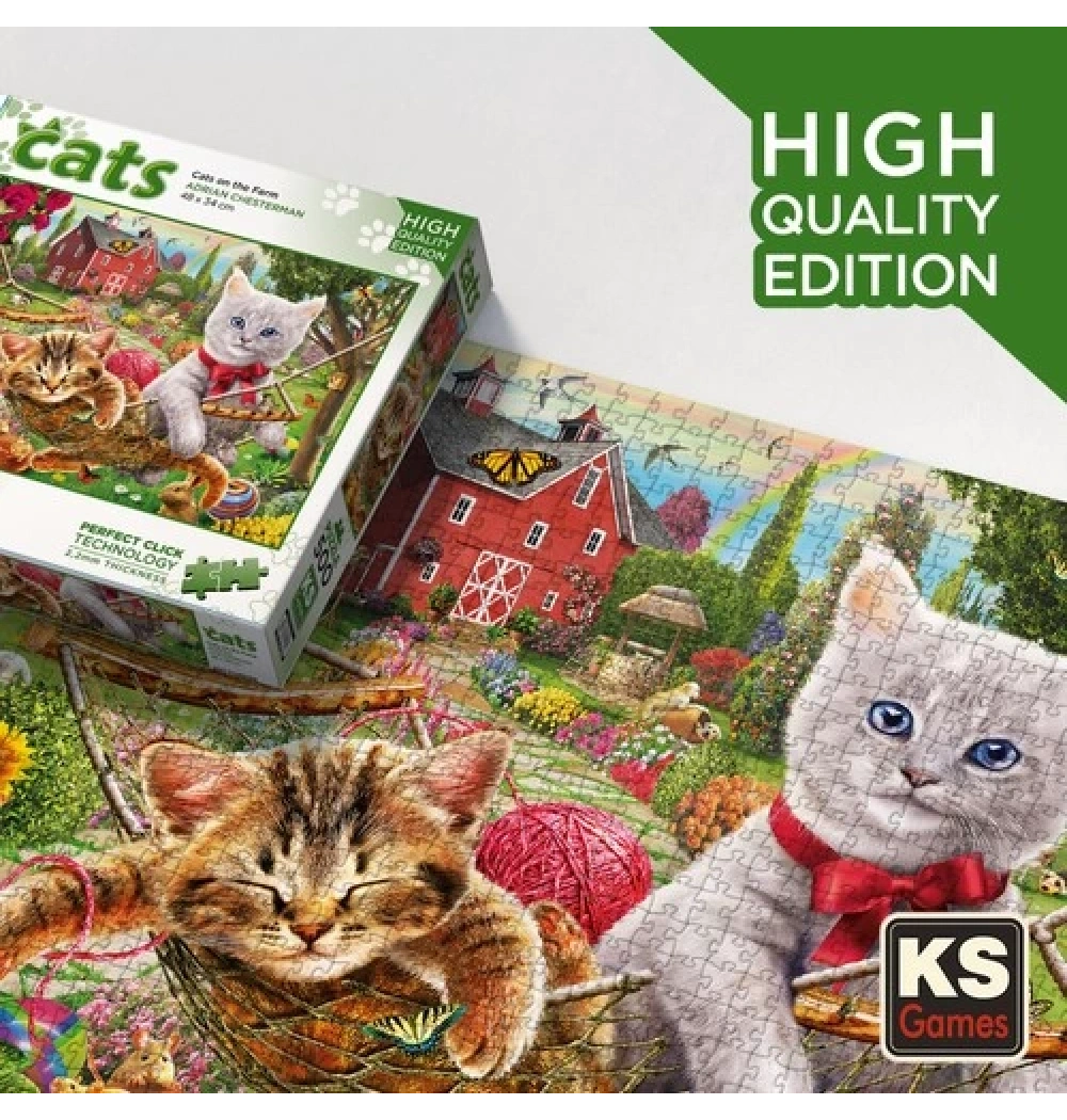Ks Games Puzzle 500 Parça Cats On The Farm 20043