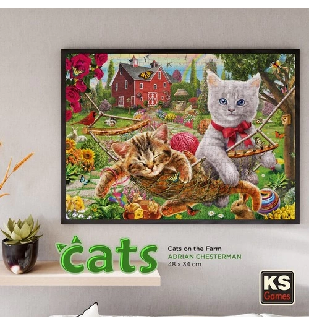 Ks Games Puzzle 500 Parça Cats On The Farm 20043