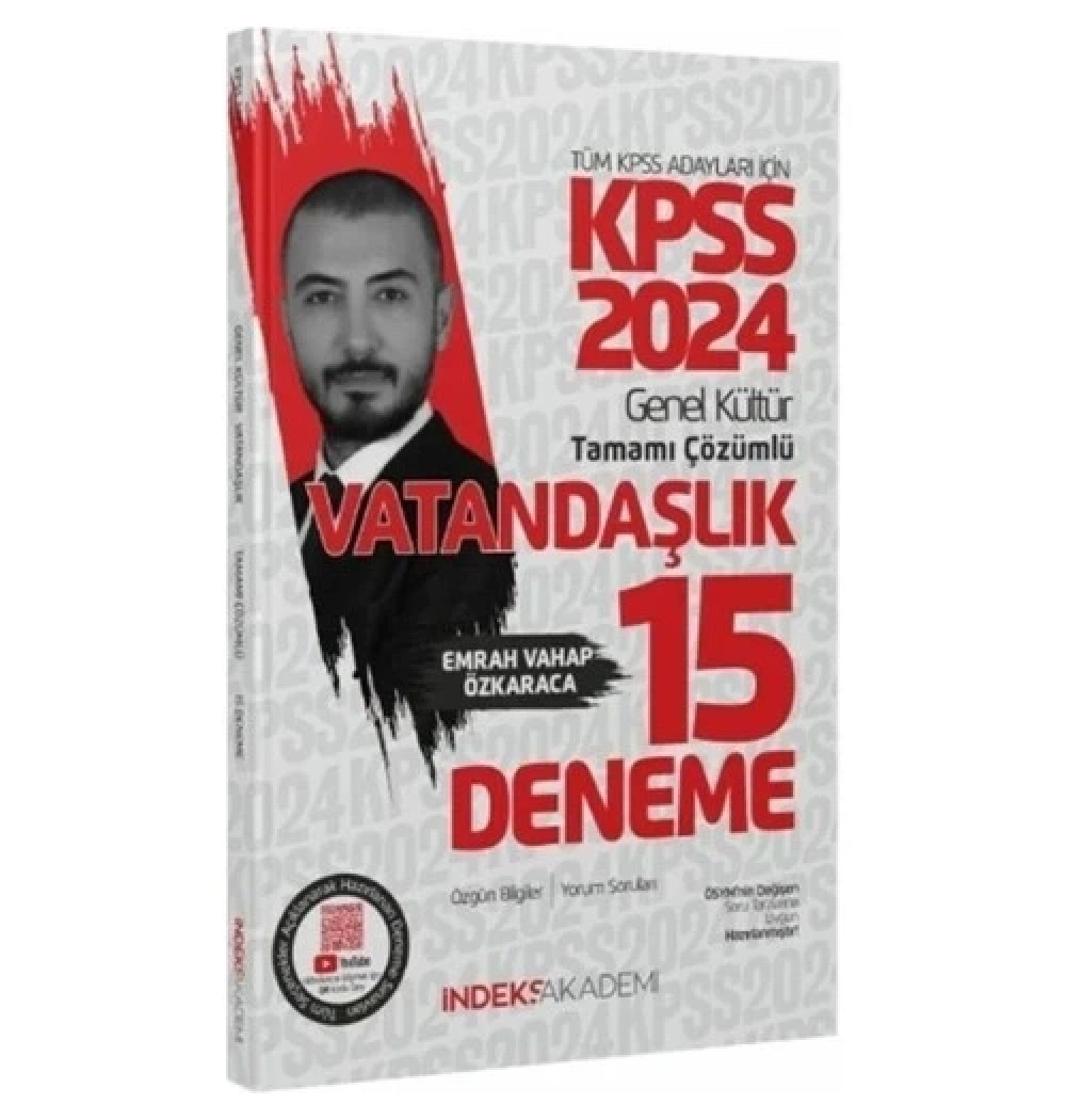 2024 Kpss Vatandaşlık 15 Çözümlü Deneme İndeks Akademi