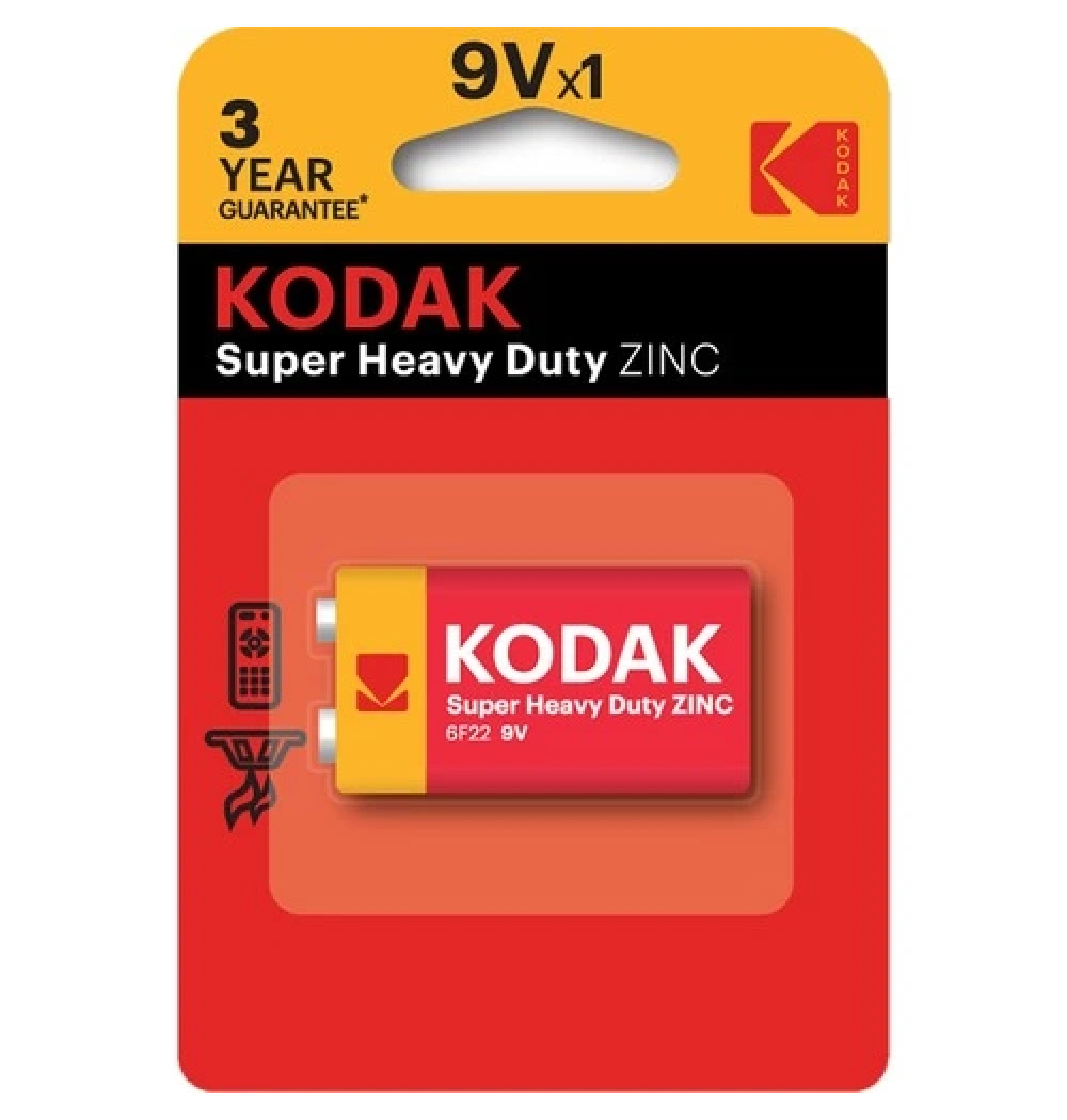 Kodak 1 Adet Çinko Karbon Blister 9 Volt Pil 281381