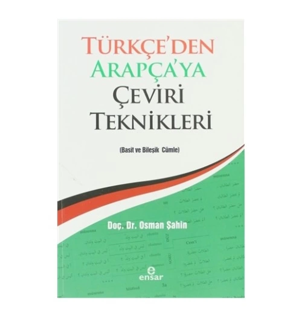 Türkçeden Arapçaya Çeviri Teknikleri Osman Şahin - Ensar