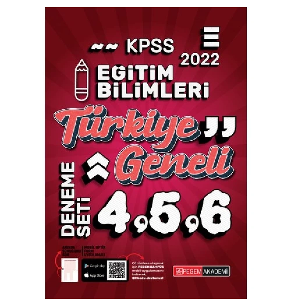 Pegem Kpss 2022 Eğitim Bilimleri Türkiye Geneli Deneme 1-2-3