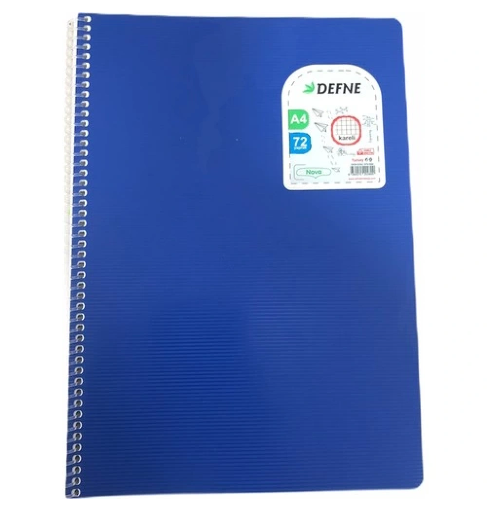 Defne Nova Pp Kapak A4 72 Yaprak Kareli Dfn-2800
