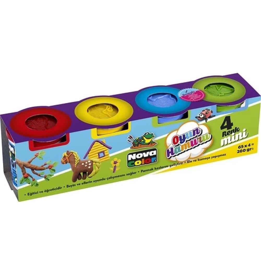 Nova Color Play Dough Mini 4 Lü  Oyun Hamuru  Nc-4102