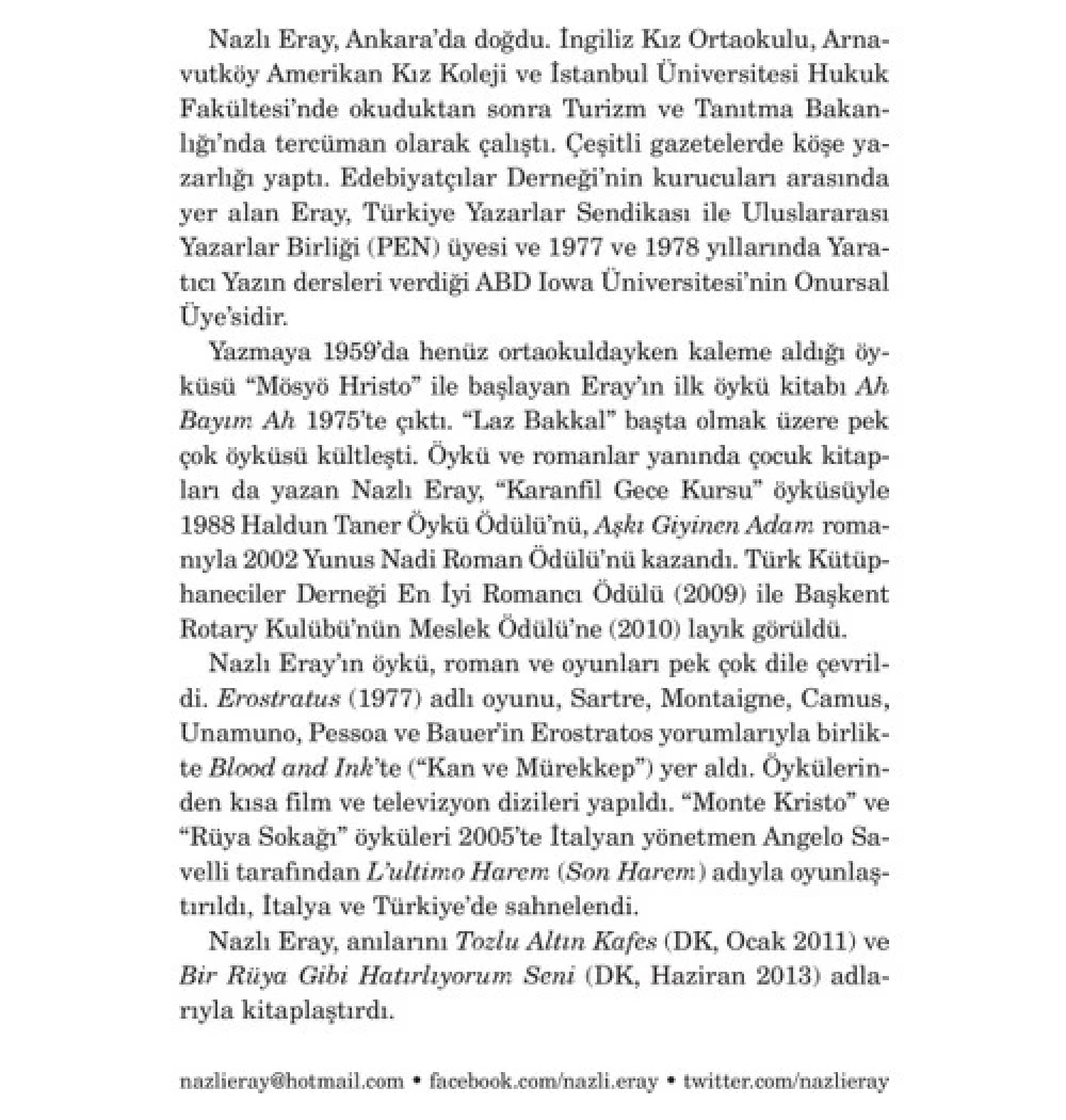 Bir Rüya Gibi Hatırlıyorum Seni Nazlı Eray Doğan Kitap