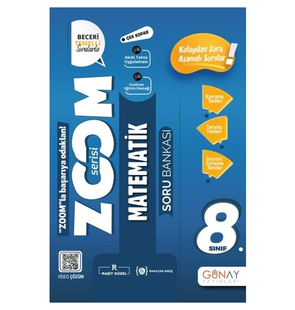 Günay 8.Sınıf Matematik Soru Bankası Zoom Serisi
